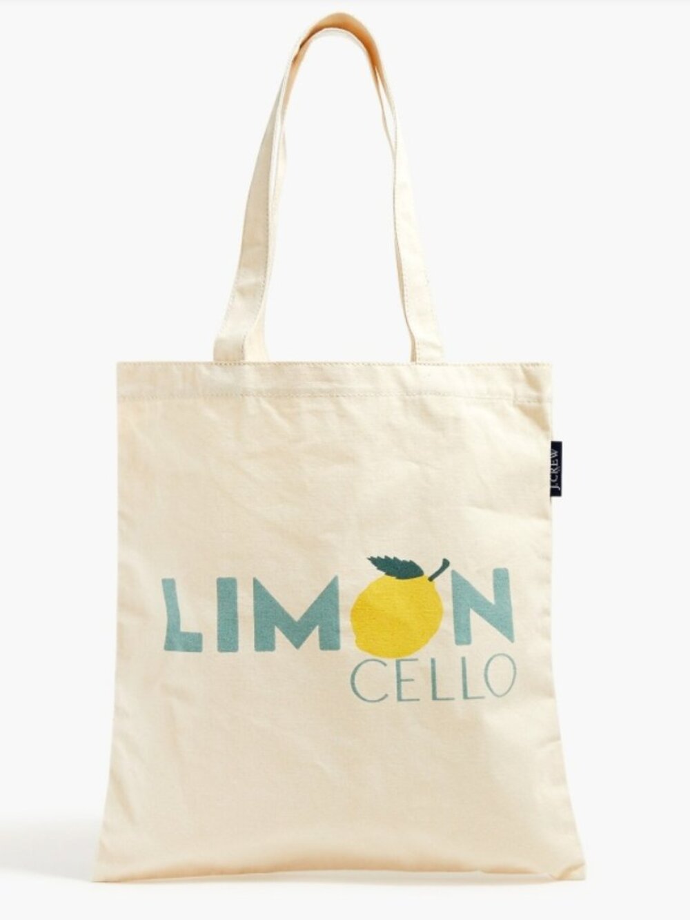 JCREW Factory LimonCello Lightweight Canvas Shopper Tote / Bag NWT